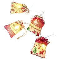 LED Christmas garland - bags, warm white, 2× AA batteries, 160 cm - Christmas Lights