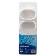 DuraHome Plastic hooks for shower curtains white, 12 pcs - Rings