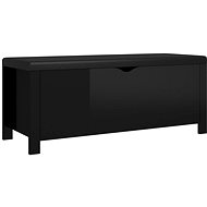 SHUMEE s poduškou černý vysoký lesk, 326775 - Storage Box