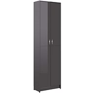 Skříň do předsíně šedá vysoký lesk 802857 - Skříň