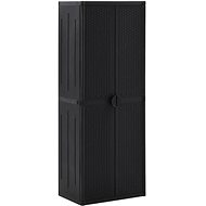 SHUMEE Skříň zahradní, plast, černá 172 × 65 × 45 cm - Garden Storage Cabinet
