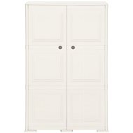 Plastová skříňka design dřeva bílá 340592 - Skříňka
