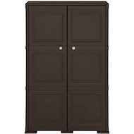 Plastová skříňka design dřeva hnědá 340594 - Skříňka