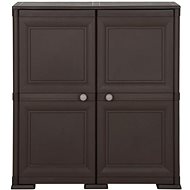 Plastová skříňka design dřeva hnědá 340598 - Skříňka