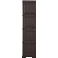 Plastová skříňka design dřeva hnědá 340602 - Skříňka