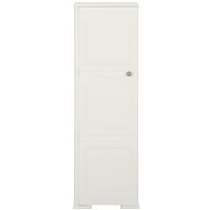 Plastová skříňka design dřeva bílá 340604 - Skříňka