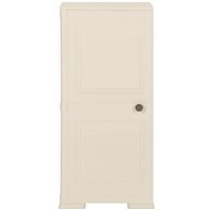 Plastová skříňka design dřeva krémová 340607 - Cabinet