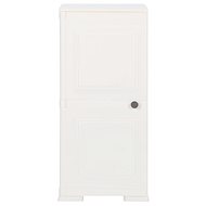 Plastová skříňka design dřeva bílá 340608 - Skříňka