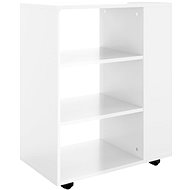 Cabinet on wheels white high gloss 808455 - Cabinet