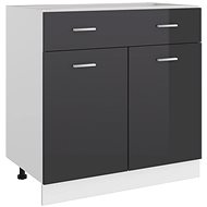 SHUMEE Bottom with drawer grey high gloss 801243 - Cupboard