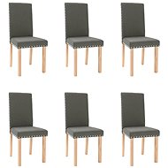 Jídelní židle 6 ks tmavě šedé textil, 3080108 - Jídelní židle