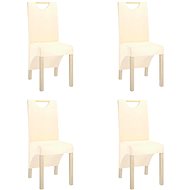 Jídelní židle 4 ks krémové textil, 3080204 - Jídelní židle