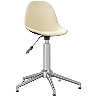 Otočná jídelní židle krémová textil, 3086035 - Jídelní židle