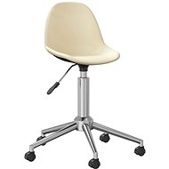 Otočná jídelní židle krémová textil, 3086074 - Jídelní židle