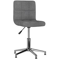 Otočná jídelní židle světle šedá textil, 3087624 - Jídelní židle