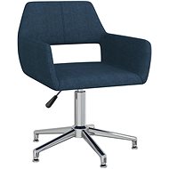 Otočná jídelní židle modrá textil, 3089395 - Jídelní židle