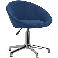 Otočná jídelní židle modrá textil, 3089527 - Jídelní židle