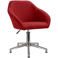 Otočná jídelní židle vínová textil, 3089635 - Jídelní židle