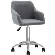 Otočná jídelní židle světle šedá textil, 3089775 - Jídelní židle