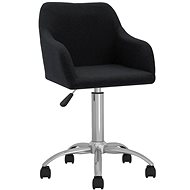 Otočná jídelní židle černá textil, 3089777 - Jídelní židle