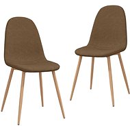 Jídelní židle 2 ks hnědé textil, 325598 - Jídelní židle