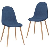Jídelní židle 2 ks modré textil, 325599 - Jídelní židle