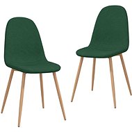 Jídelní židle 2 ks zelené textil, 325600 - Jídelní židle