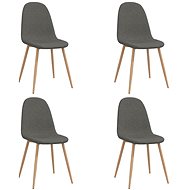 Jídelní židle 4 ks tmavě šedé textil, 325606 - Jídelní židle