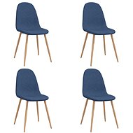 Jídelní židle 4 ks modré textil, 325609 - Jídelní židle