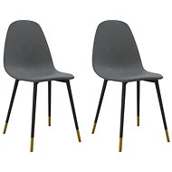 Jídelní židle 2 ks světle šedé textil, 325615 - Jídelní židle