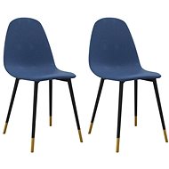 Jídelní židle 2 ks modré textil, 325619 - Jídelní židle