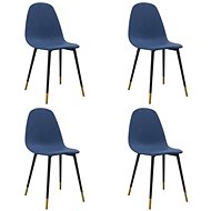 Jídelní židle 4 ks modré textil, 325629 - Jídelní židle