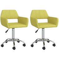 Otočné jídelní židle 2 ks zelené textil, 330325 - Jídelní židle