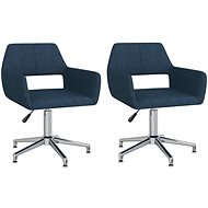 Otočné jídelní židle 2 ks modré textil, 330348 - Jídelní židle