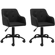 Otočné jídelní židle 2 ks černé textil, 330380 - Jídelní židle