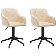 Otočné jídelní židle 2 ks krémové textil, 330405 - Jídelní židle