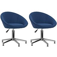 Otočné jídelní židle 2 ks modré textil, 330456 - Jídelní židle