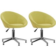 Otočné jídelní židle 2 ks zelené textil, 330457 - Jídelní židle