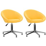 Otočné jídelní židle 2 ks žluté textil, 330458 - Jídelní židle