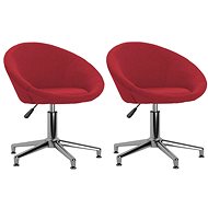 Otočné jídelní židle 2 ks vínové textil, 330459 - Jídelní židle
