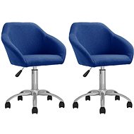Otočné jídelní židle 2 ks modré textil, 330502 - Jídelní židle
