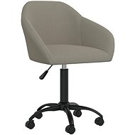 Otočná jídelní židle světle šedá samet, 330545 - Jídelní židle