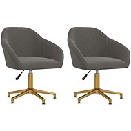 Otočné jídelní židle 2 ks tmavě šedé samet, 330601 - Jídelní židle
