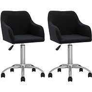 Otočné jídelní židle 2 ks černé textil, 330635 - Jídelní židle