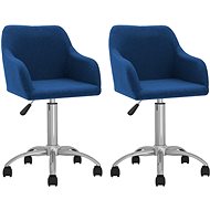 Otočné jídelní židle 2 ks modré textil, 330639 - Jídelní židle