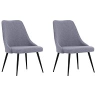 Jídelní židle 2 ks světle šedé textil, 330854 - Jídelní židle