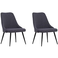 Jídelní židle 2 ks tmavě šedé textil, 330855 - Jídelní židle