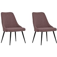 Jídelní židle 2 ks hnědé textil, 330858 - Jídelní židle