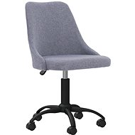 Otočná jídelní židle světle šedá textil, 330866 - Jídelní židle
