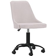 Otočná jídelní židle krémová textil, 330869 - Jídelní židle